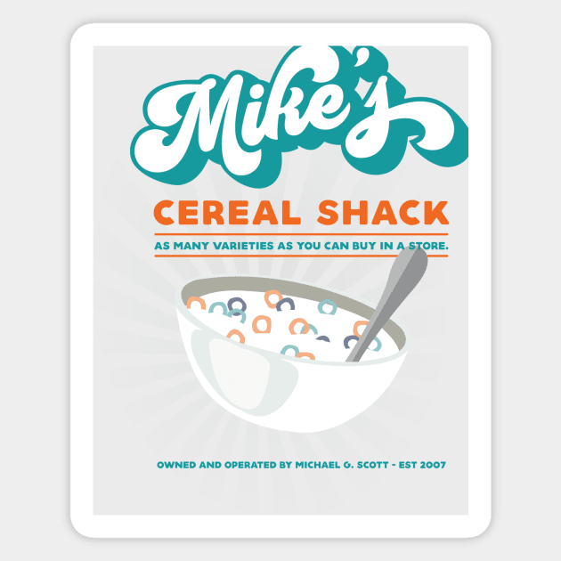 Mike's Cereal Shack Magnet by Cat Bone Design